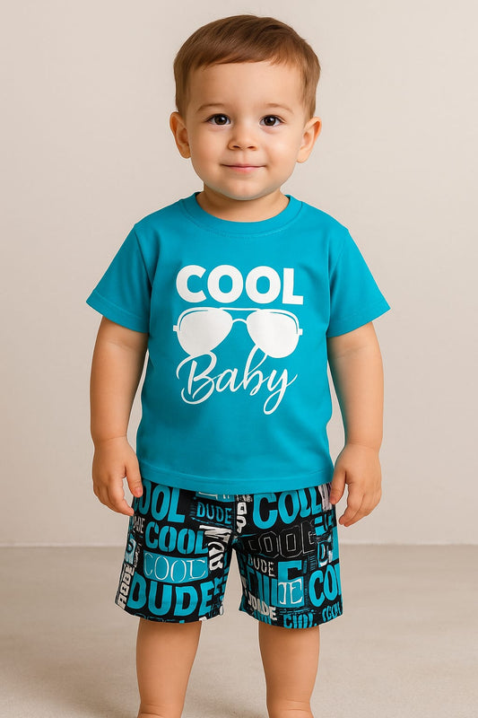 Cool Baby Sunglasses Print Outfit Set