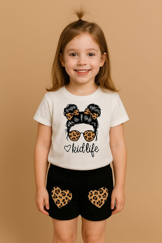 Kid Life Leopard Print Outfit Set