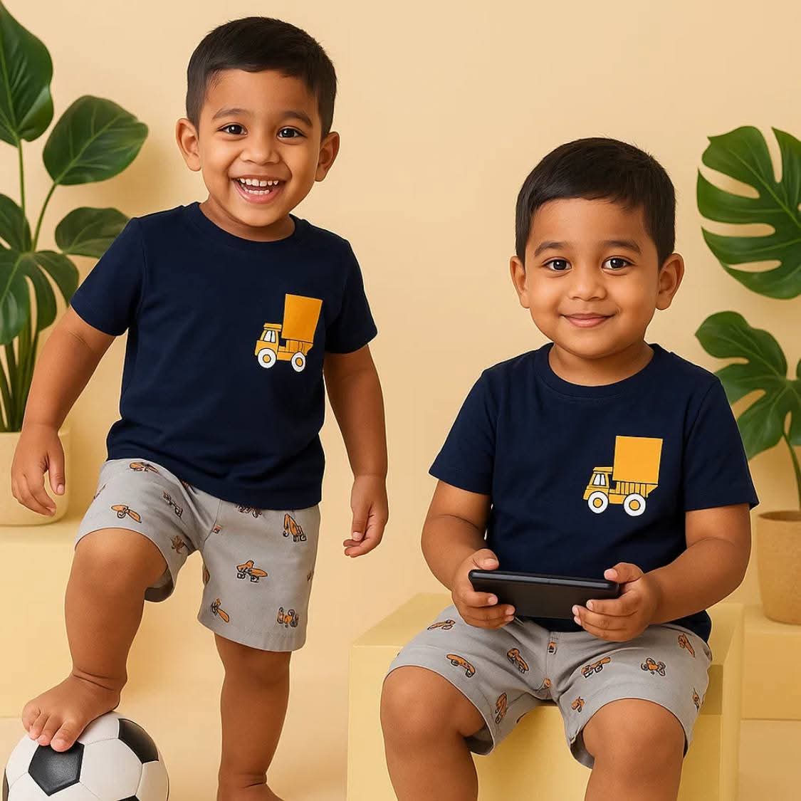 Dump Truck Buddy Tee Set