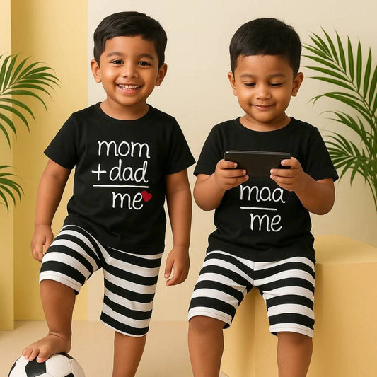 Mom Dad Me Tee Set