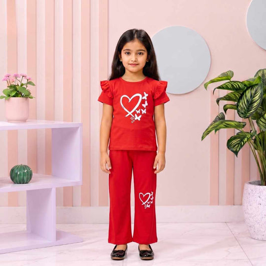 Red Heart & Butterfly Outfit Set
