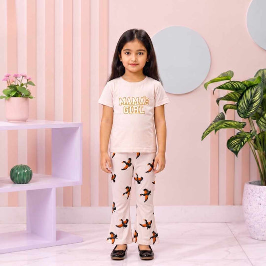 Mama's Girl Bird Print Outfit Set