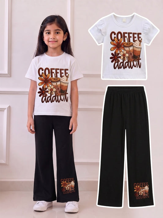 Coffee Addict Floral Outfit Set