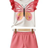 Butterfly Ruffle Tee Set