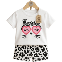 Leopard Heart Tee Set