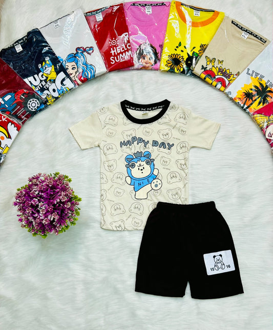 Happy Day Bear Tee Set