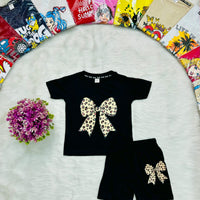 Leopard Bow Tee Set