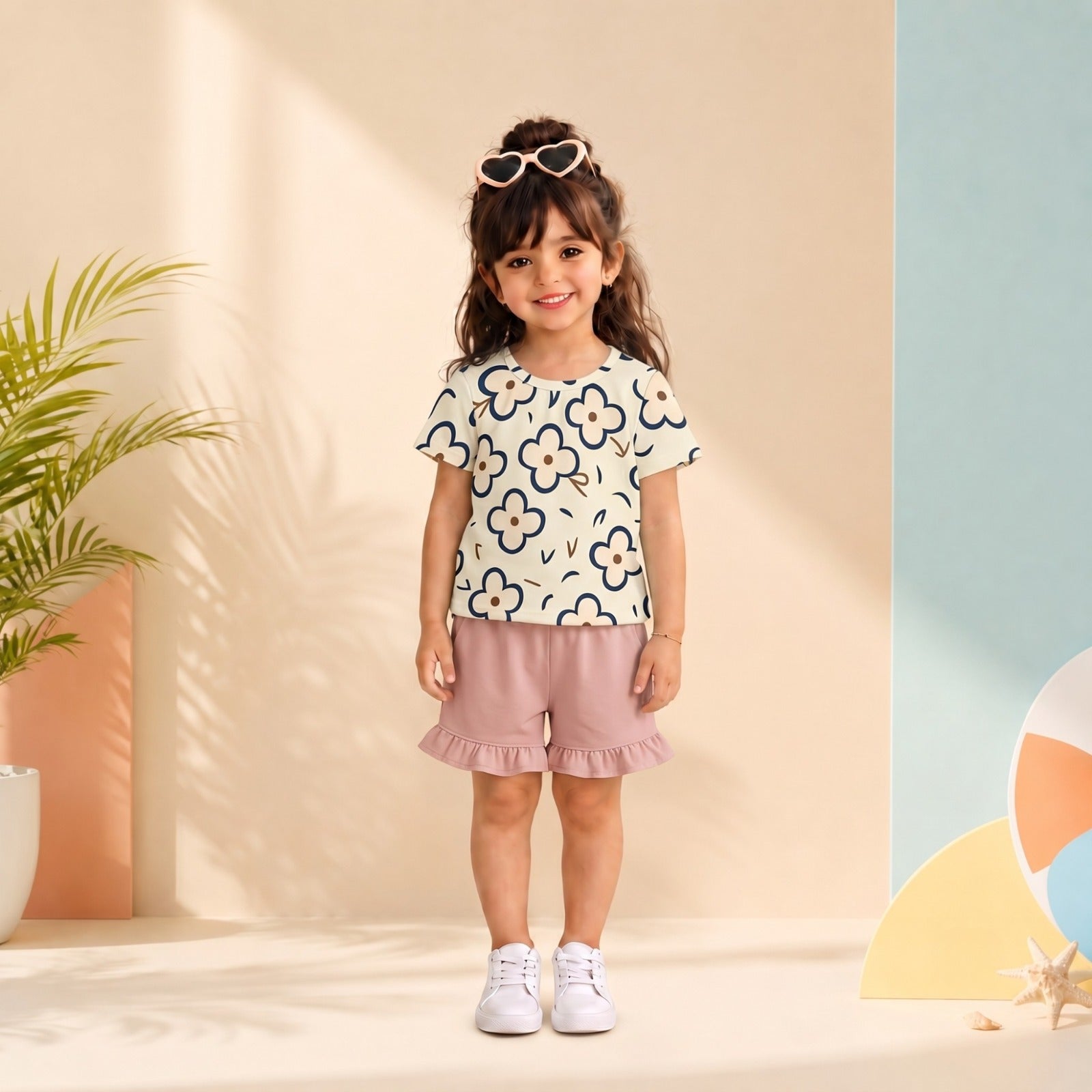 Ditsy Floral Ruffle Outfit Set