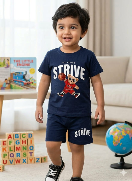 Basketball Bear Strive Print Outfit Set