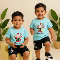 Robot Buddy Print Outfit Set
