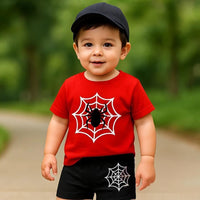 Spider Web Print Outfit Set