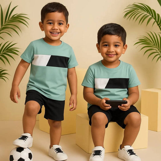 Sage Colorblock Tee Set