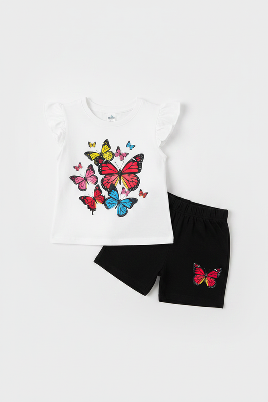 Butterfly Collage Tee Set